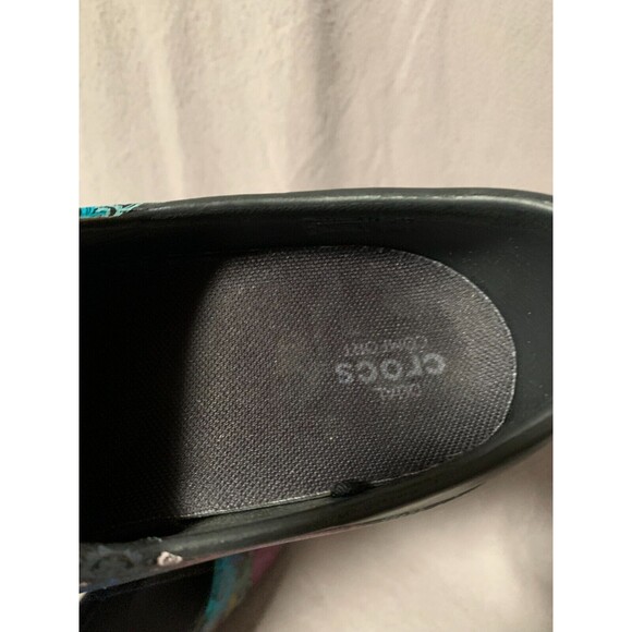 Crocs Clogs Womens 6W Neria Pro 2 Graphic Work Black Multi Floral Colorful Boho - Picture 8 of 10